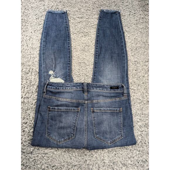 Liverpool Jeans Company Denim - Liverpool Jeans Women 4 Blue Skinny High Rise Ankle Stretch Distressed Casual